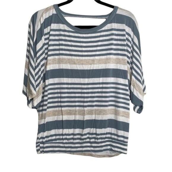 Daytrip Striped Open Back Bat Wing Top XS - Picture 1 of 6